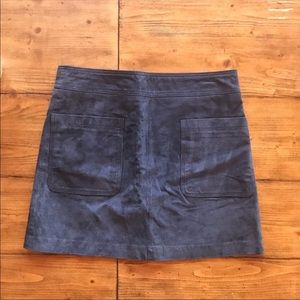 Bagatelle gray/blue leather skirt